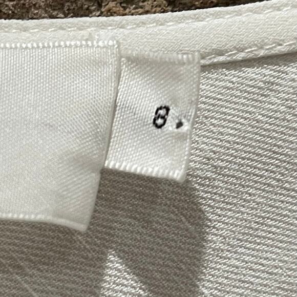 A.L.C. Aila White Long Puff Sleeve Linen Mini Dress Size 8 - Picture 7 of 8